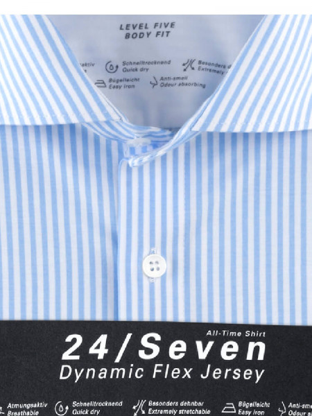 OLYMP Slim Fit Skjorte Mørkeblå Kent Jersey - Visning 1