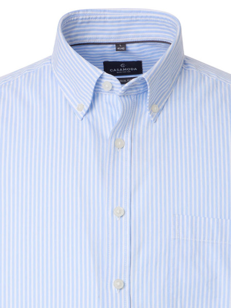 CASAMODA Regular Fit Skjorte Lyseblå Button-Down Easy Care  - Visning 1
