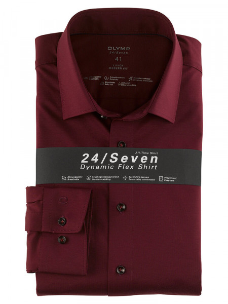 OLYMP Luxor 24/Seven modern fit jersey skjorte