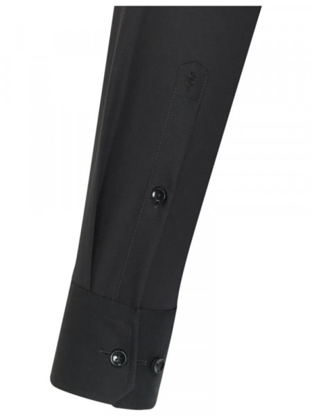 SEIDENSTICKER Extra Slim Fit Skjorte Sort Business Kent Popeline - Visning 1