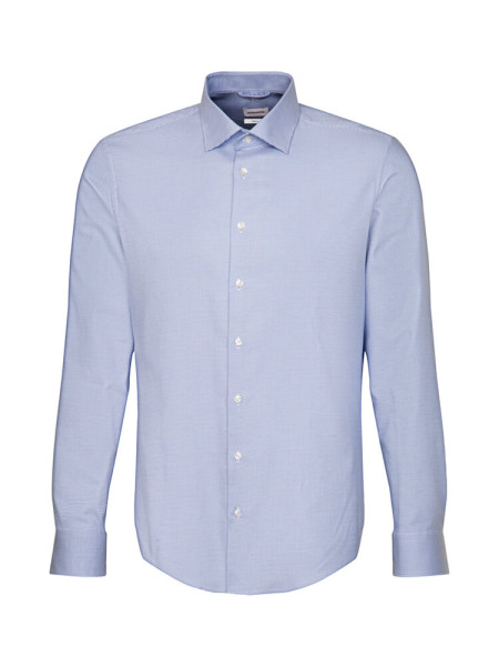SEIDENSTICKER Regular Fit Skjorte Lyseblå Basic Kent Struktur