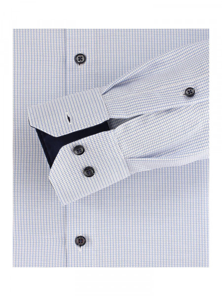 VENTI Regular Fit Skjorte Lyseblå Double-Button-Down Dobby - Visning 2