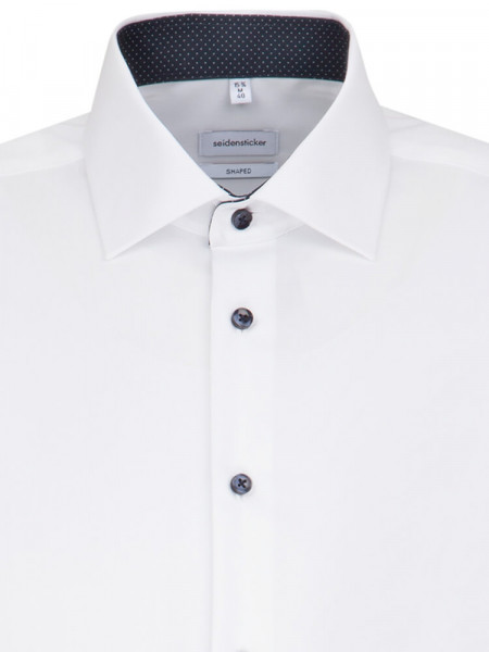 SEIDENSTICKER Tailored Fit Skjorte Hvid Business Kent Popeline - Visning 2
