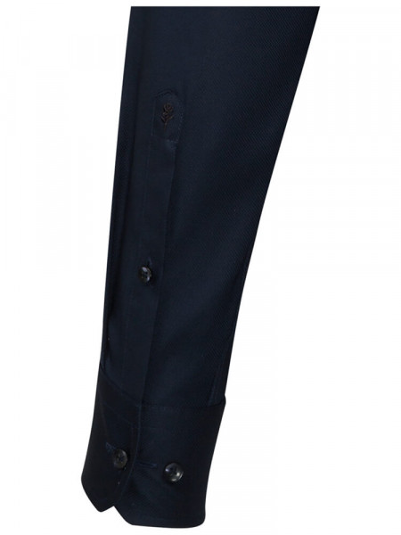 SEIDENSTICKER Tailored Fit Skjorte Mørkeblå Business Kent Struktur - Visning 1