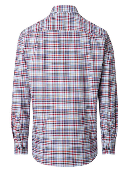 REDMOND Comfort Fit Skjorte Rød Button-Down Fein Oxford