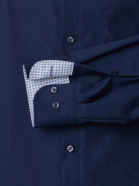 VENTI Comfort Fit Skjorte Mørkeblå Kent Popeline - Visning 2