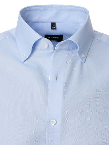 VENTI Regular Fit Skjorte Lyseblå Button-Down Fein Oxford - Visning 1