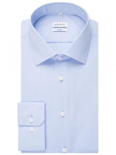 SEIDENSTICKER Tailored Fit Skjorte Lyseblå Business Kent Chambray - Visning 4