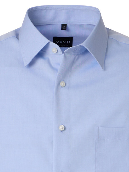 VENTI Comfort Fit Skjorte Lyseblå Kent Popeline - Visning 1