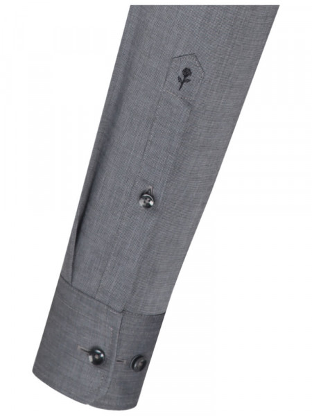 SEIDENSTICKER Tailored Fit Skjorte Antracit Business Kent Fil à Fil - Visning 1