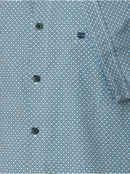 REDMOND Comfort Fit Skjorte Lyseblå Kent Print - Visning 2