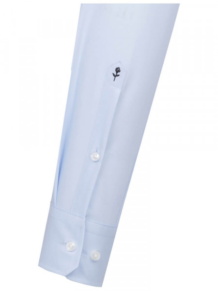 SEIDENSTICKER Regular Fit Skjorte Lyseblå Business Kent Popeline - Visning 1