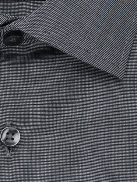 SEIDENSTICKER Slim Fit Skjorte Antracit Business Kent Fil à Fil - Visning 3