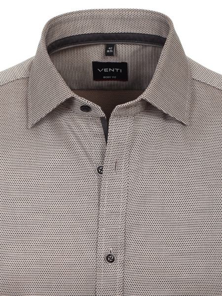 VENTI Slim Fit Skjorte Lys brun Kent Easy Care  - Visning 1