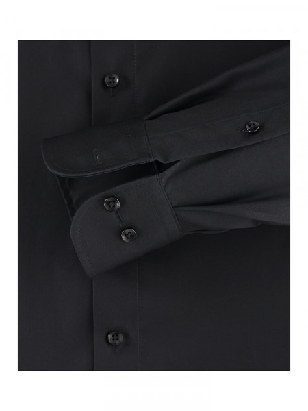 CASAMODA Comfort Fit Skjorte Sort Kent Popeline - Visning 2