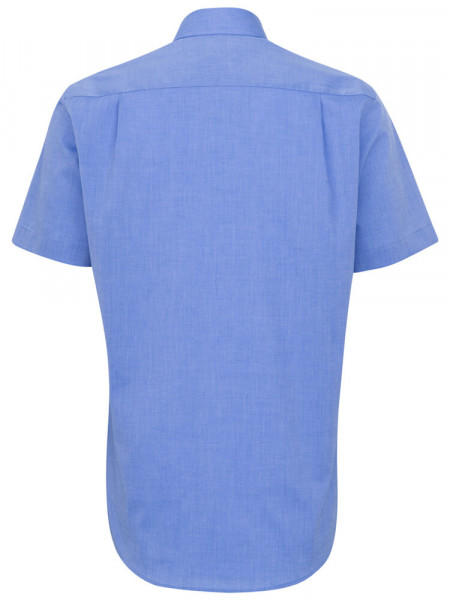 SEIDENSTICKER Regular Fit Skjorte Medium blå Business Kent Fil à Fil