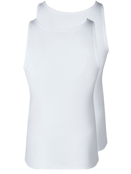 SKINY Regular Fit Hvid Feinripp