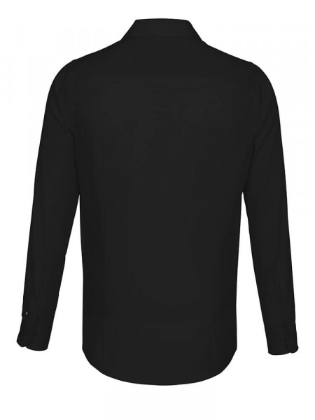 PURE Regular Fit Skjorte Sort Kent Popeline