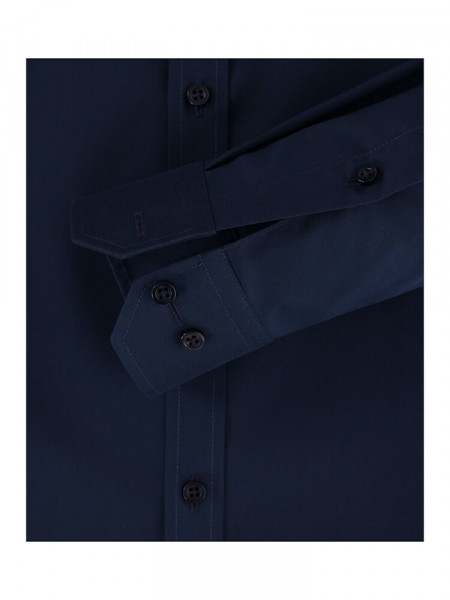 VENTI Slim Fit Skjorte Marine Kent Popeline - Visning 2