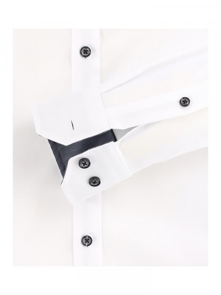 VENTI Slim Fit Skjorte Hvid Kent Twill - Visning 2