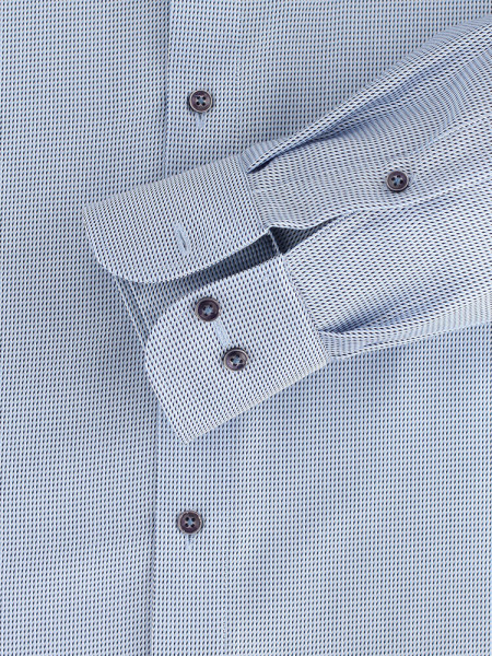 CASAMODA Comfort Fit Skjorte Medium blå Kent Struktur - Visning 2