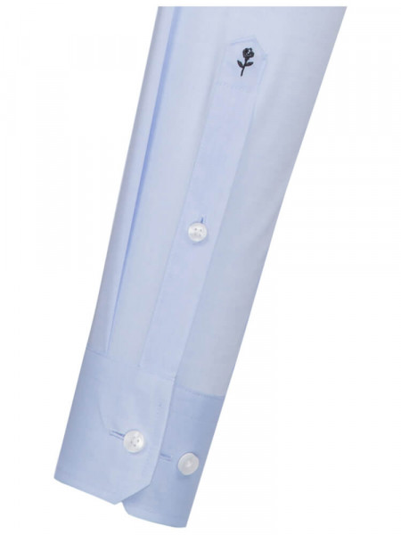 SEIDENSTICKER Tailored Fit Skjorte Lyseblå Business Kent Popeline - Visning 1