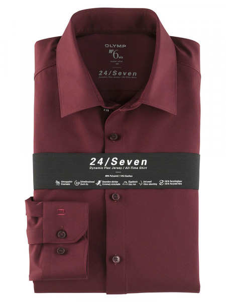 OLYMP No. Six 24/Seven super slim jersey skjorte