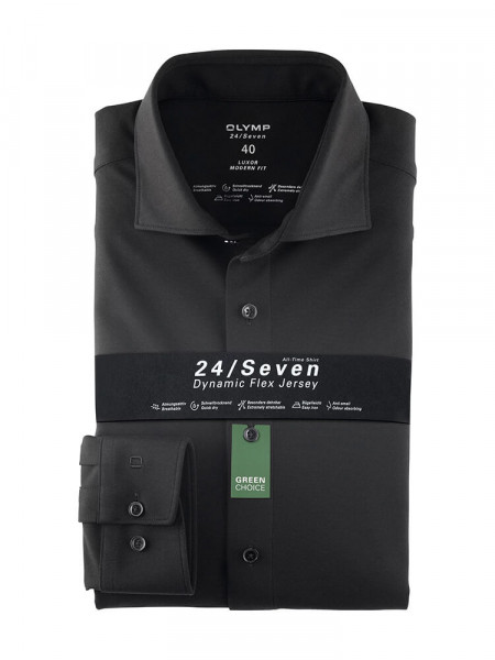 OLYMP Luxor 24/Seven modern fit jersey skjorte