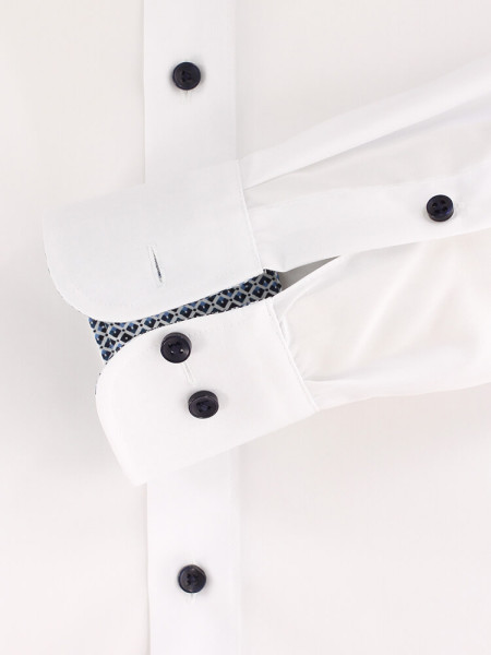 CASAMODA Comfort Fit Skjorte Hvid Kent Popeline - Visning 2