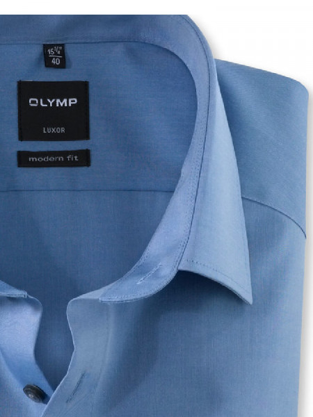 OLYMP Regular Fit Skjorte Medium blå New Kent Chambray