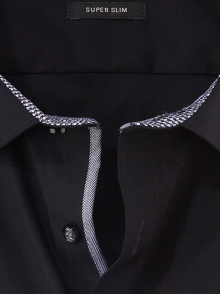 OLYMP Extra Slim Fit Skjorte Sort Urban Kent Popeline