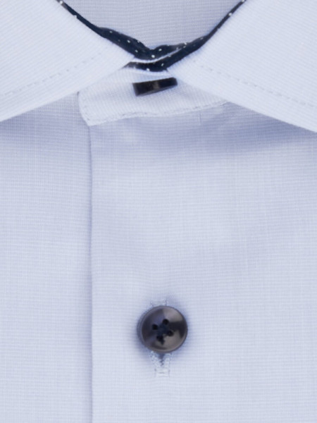 SEIDENSTICKER Regular Fit Skjorte Lyseblå Business Kent Fil à Fil - Visning 1