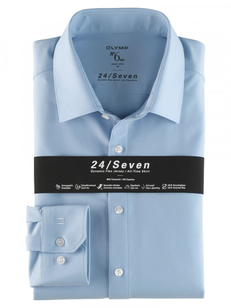 OLYMP No. Six 24/Seven super slim jersey skjorte
