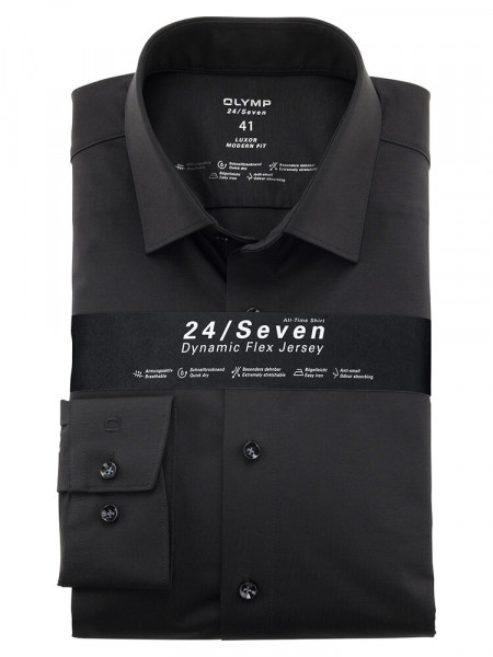 OLYMP Luxor 24/Seven modern fit jersey skjorte