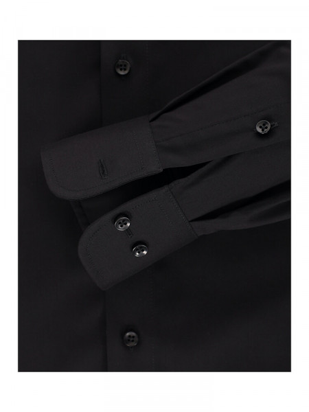 CASAMODA Regular Fit Skjorte Sort Kent Popeline - Visning 2