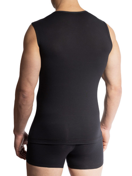 OLAF BENZ Regular Fit Sort Feinripp