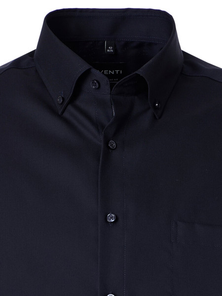 VENTI Comfort Fit Skjorte Mørkeblå Button-Down Fein Oxford - Visning 1