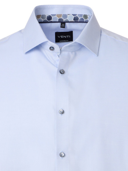 VENTI Regular Fit Skjorte Lyseblå Kent Popeline - Visning 1