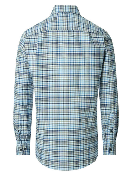 REDMOND Comfort Fit Skjorte Lyseblå Button-Down Fein Oxford