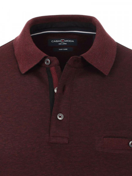 CASAMODA Polo Mørkerød Piqué - Visning 1