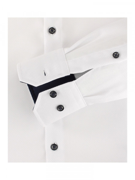 VENTI Regular Fit Skjorte Hvid Button-Down Dobby - Visning 2