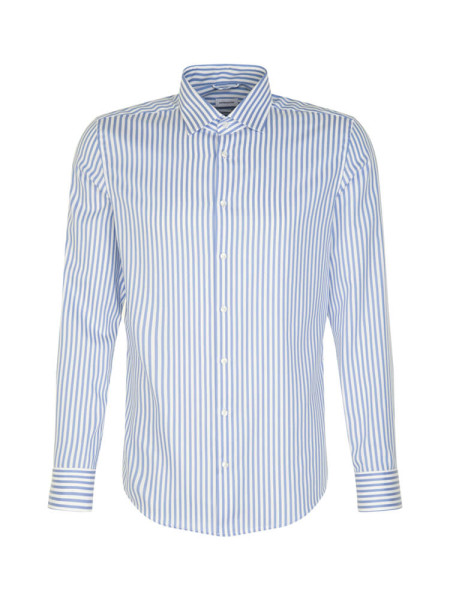 SEIDENSTICKER Tailored Fit Skjorte Lyseblå New Kent Struktur