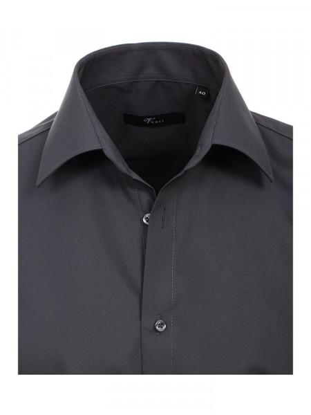 VENTI Regular Fit Skjorte Antracit Kent Popeline - Visning 1