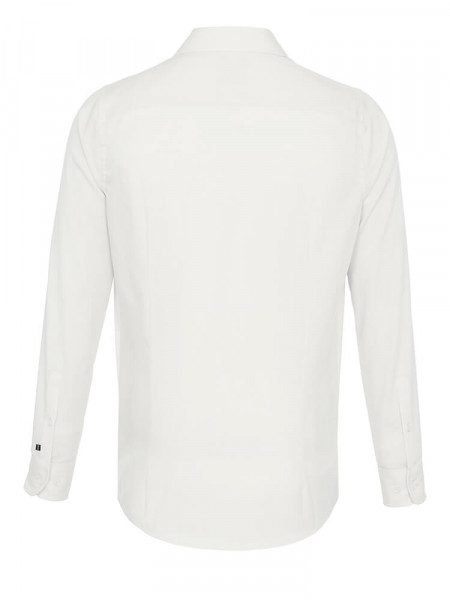 PURE Regular Fit Skjorte Lys beige Kent Popeline