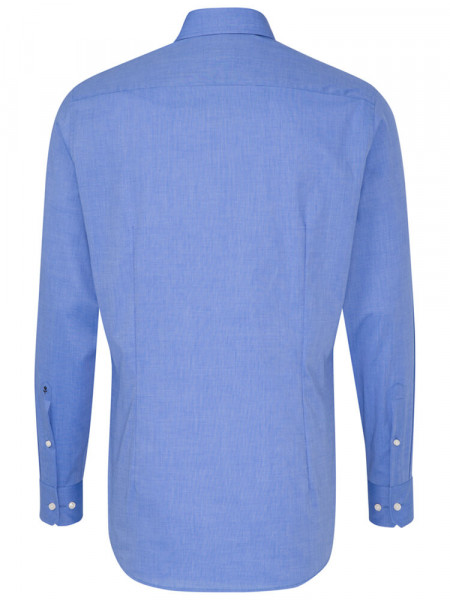 SEIDENSTICKER Tailored Fit Skjorte Medium blå Business Kent Fil à Fil