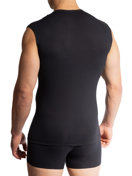 OLAF BENZ Regular Fit Sort Feinripp