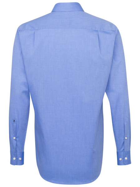 SEIDENSTICKER Regular Fit Skjorte Medium blå Business Kent Fil à Fil