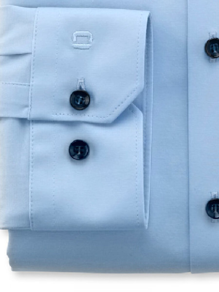OLYMP Extra Slim Fit Skjorte Lyseblå Urban Kent Jersey - Visning 1