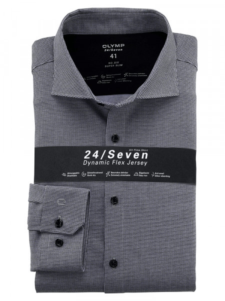OLYMP No. Six 24/Seven super slim jersey skjorte