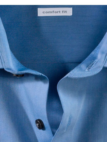 OLYMP Comfort Fit Skjorte Medium blå New Kent Chambray - Visning 1